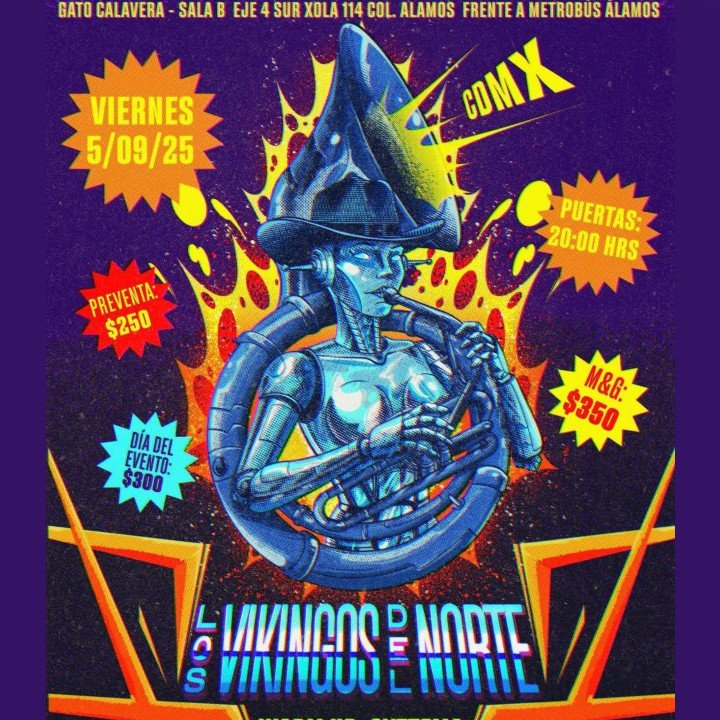 Los Vikingos del Norte está lista para festejar una década de vida de su icónico álbum Radio Condena con un concierto especial en la Ciudad de México. La cita es este viernes 5 de septiembre en el Gato Calavera