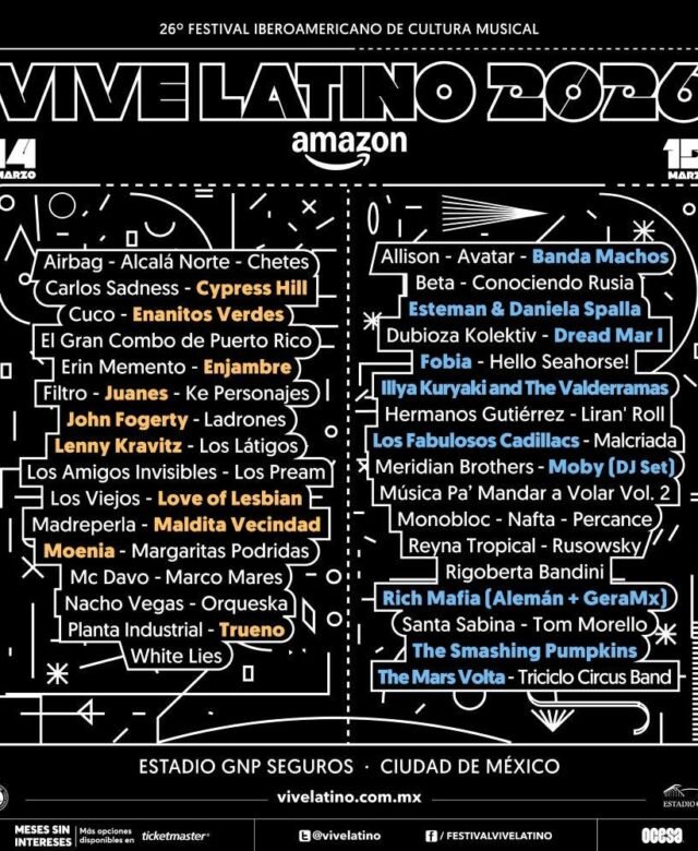 VIVE LATINO 2026 CDMX SignosFM