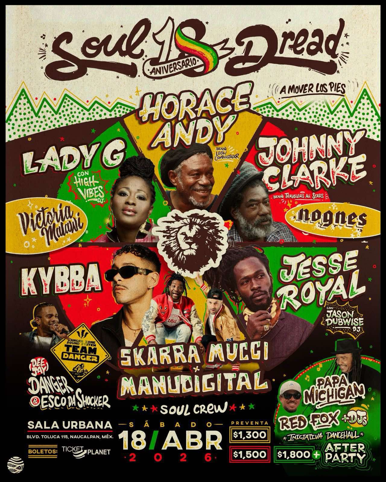 Israel Orozco, fundador de Soul Dread, habla sobre los 18 años del festival, su vínculo con Jamaica, el cartel encabezado por Jessie Royal, Johnny Clarke y Lady G, y cómo la comunidad reggae sigue creciendo en México.